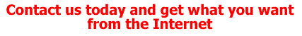 Contact us today and get what you want from the Internet